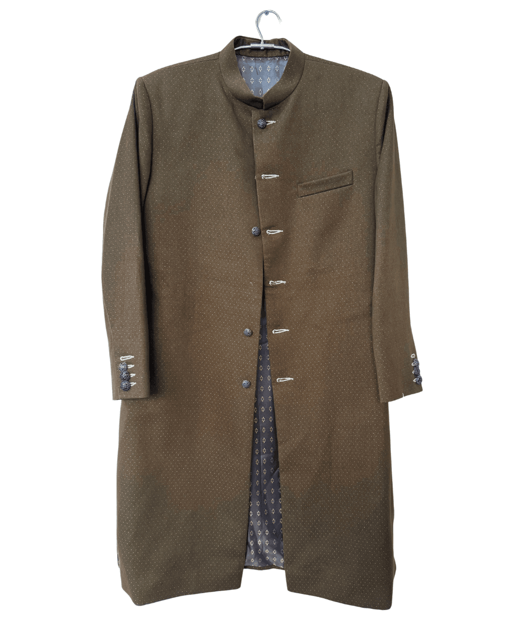 Vedam-Textured Bandhgala Sherwani