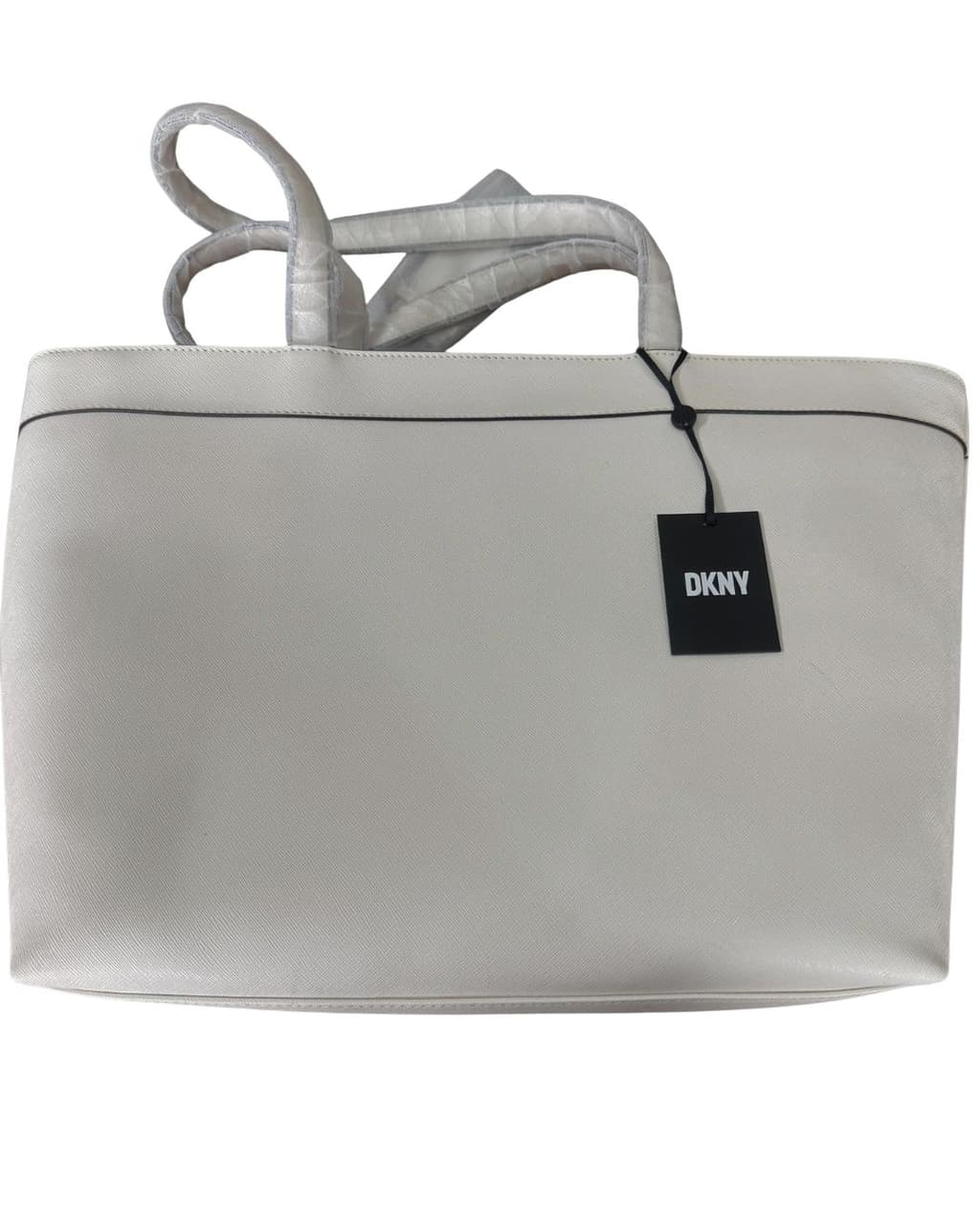 DKNY-DKNY White Leather tote bag