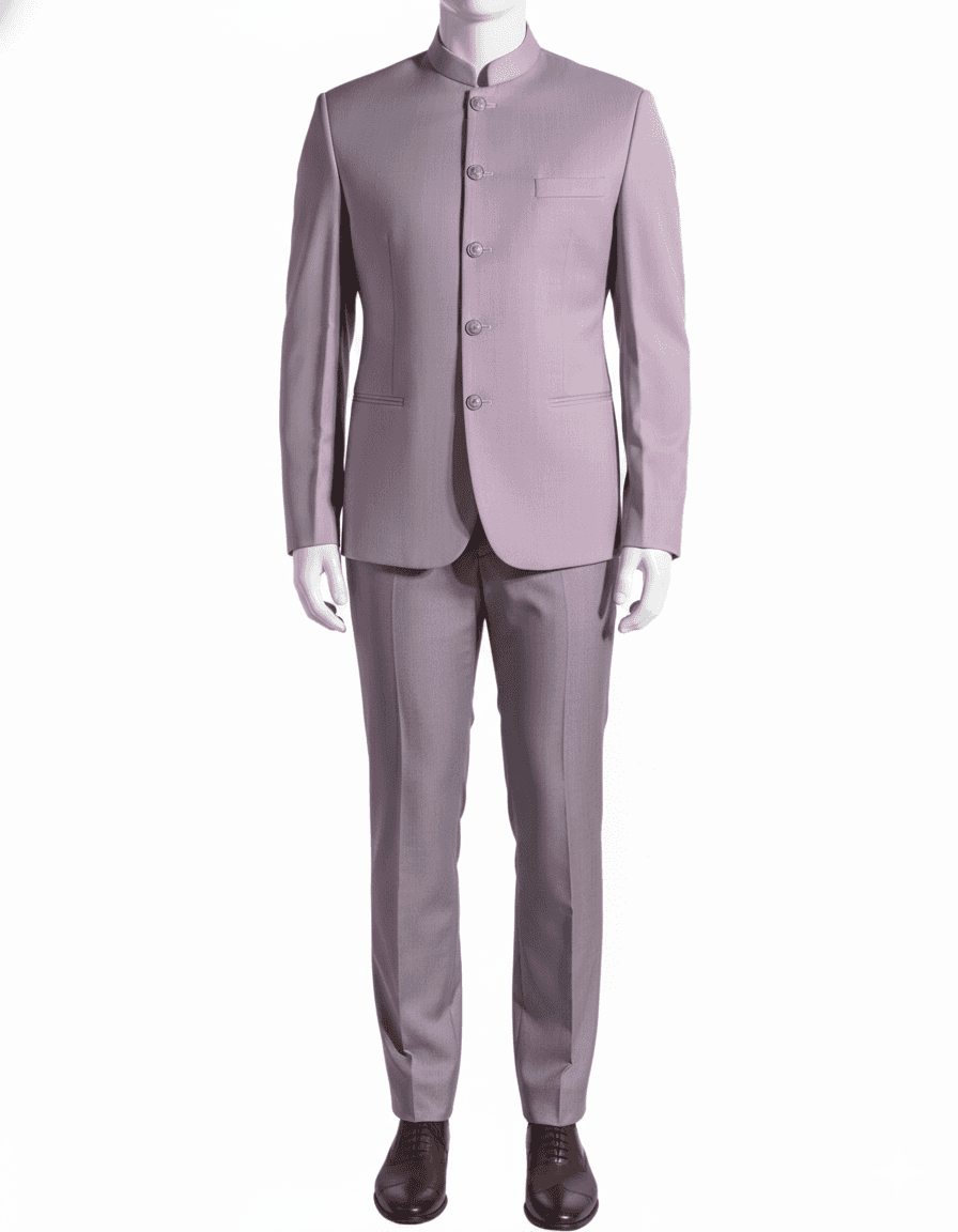 Ayub & Sons-Lavender Bandhgala Suit