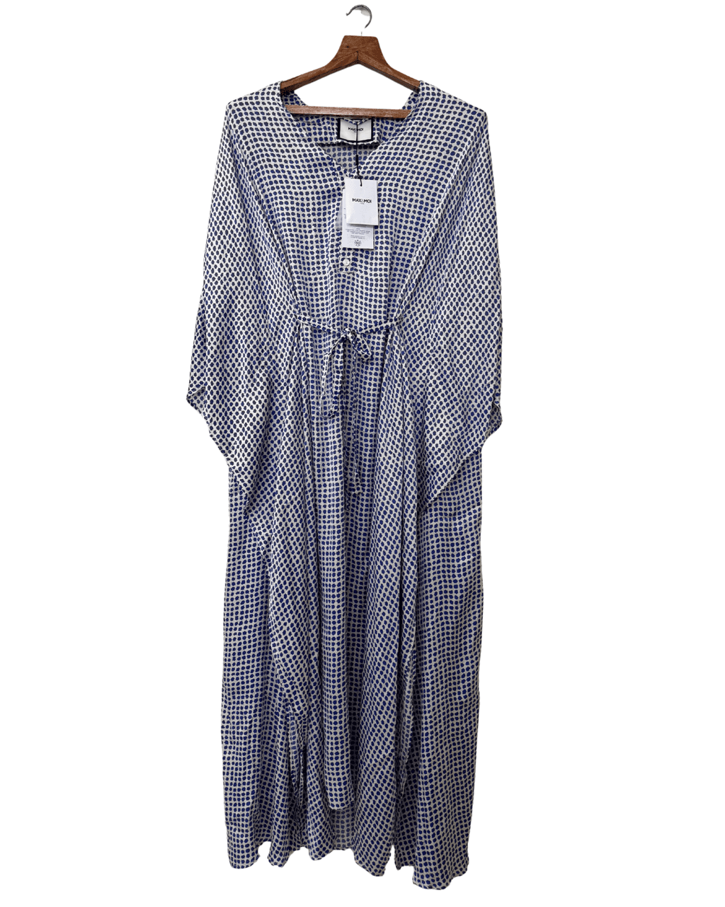 Max & Moi Paris-Blue Geometric Maxi Dress