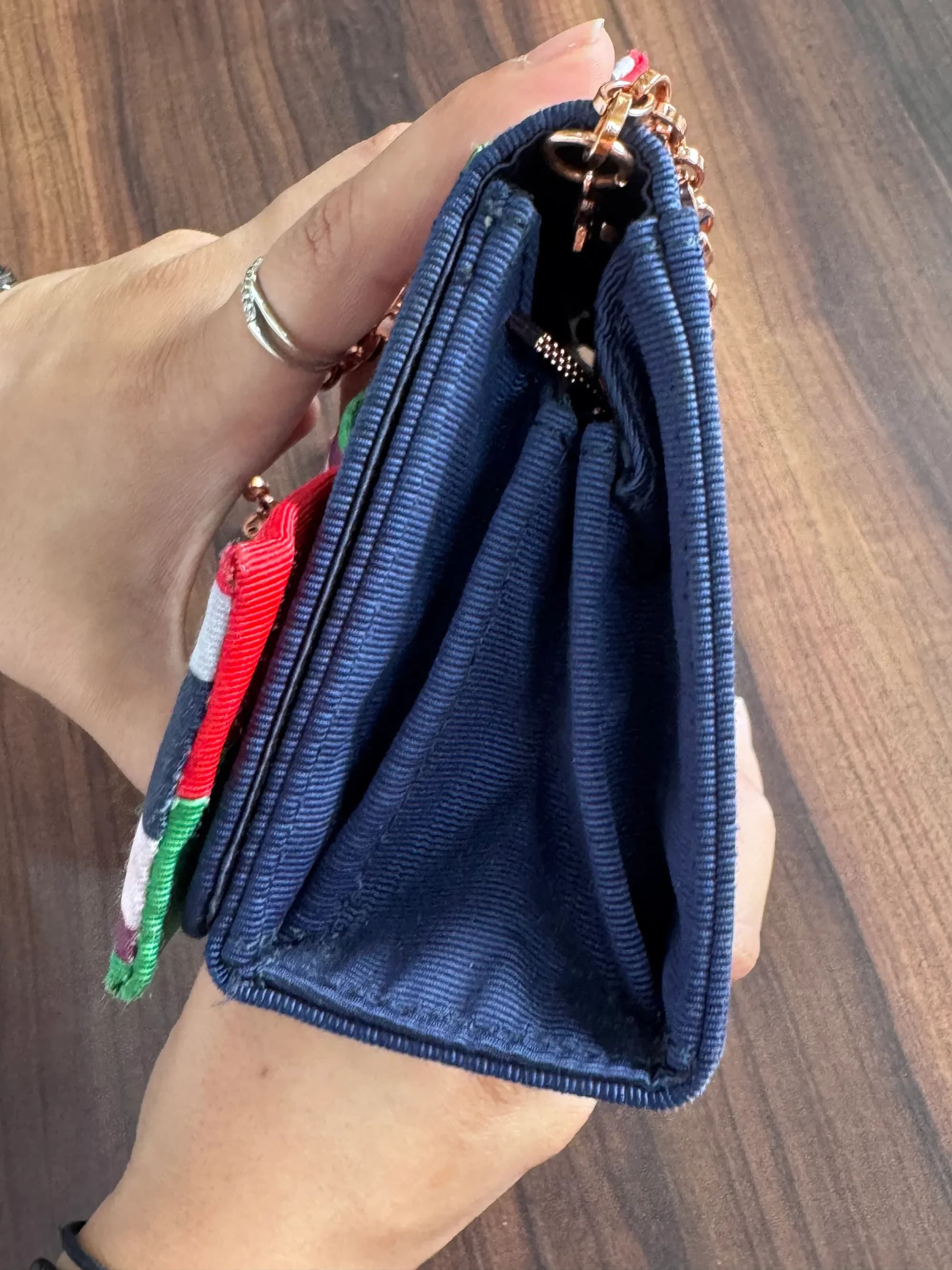 Ted Baker-Ted Baker Navy "Large Bow" Crossbody Clutch