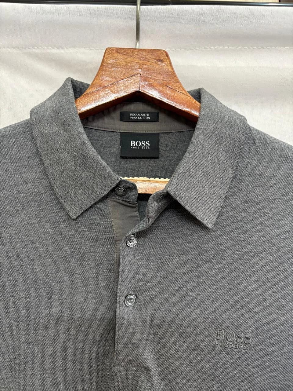 Hugo Boss-Hugo Boss Long-Sleeved Pima Cotton Polo Shirt