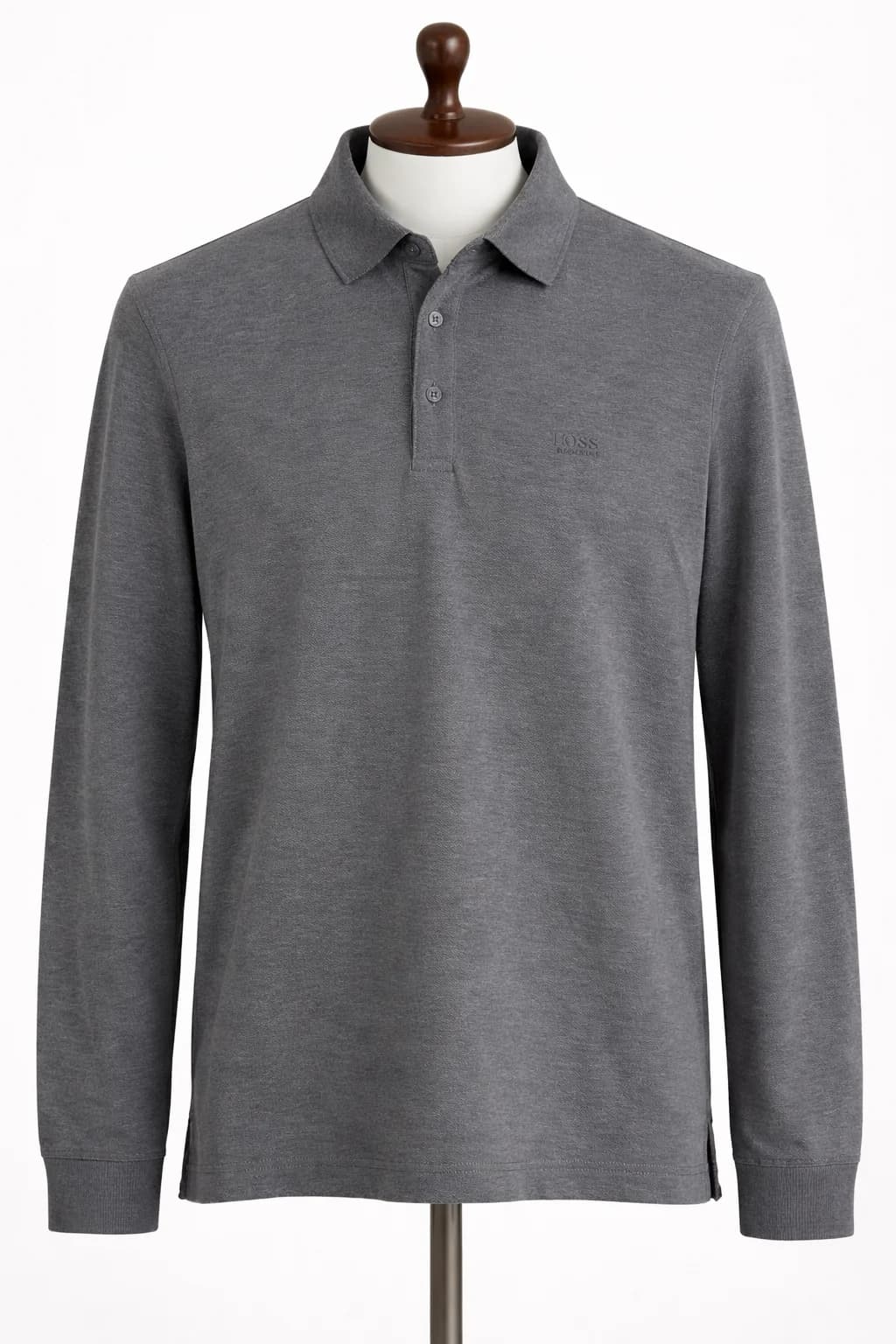 Hugo Boss-Hugo Boss Long-Sleeved Pima Cotton Polo Shirt